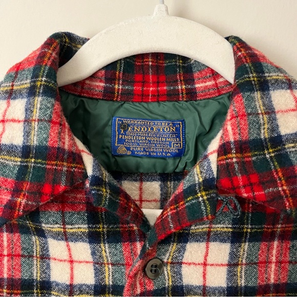 Pendleton Woolen Mills 100% wool plaid shirt size M - Stewart dress tartan - Picture 2 of 11